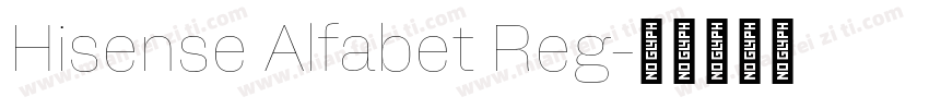 Hisense Alfabet Reg字体转换